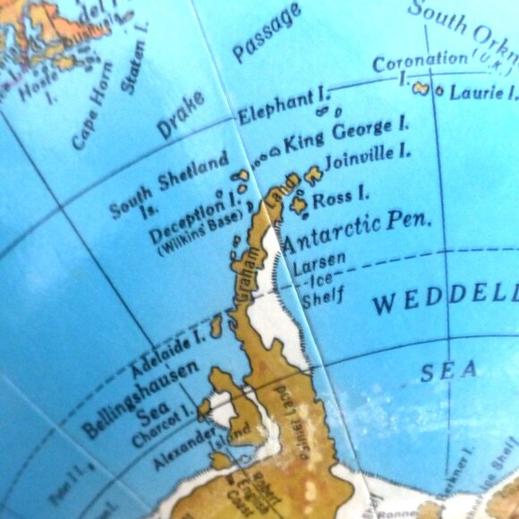 BSM 12" IMPERIAL GLOBE on STAND by George E. Cram Co. Ltd. World MAP Geography - Picture 10 of 13